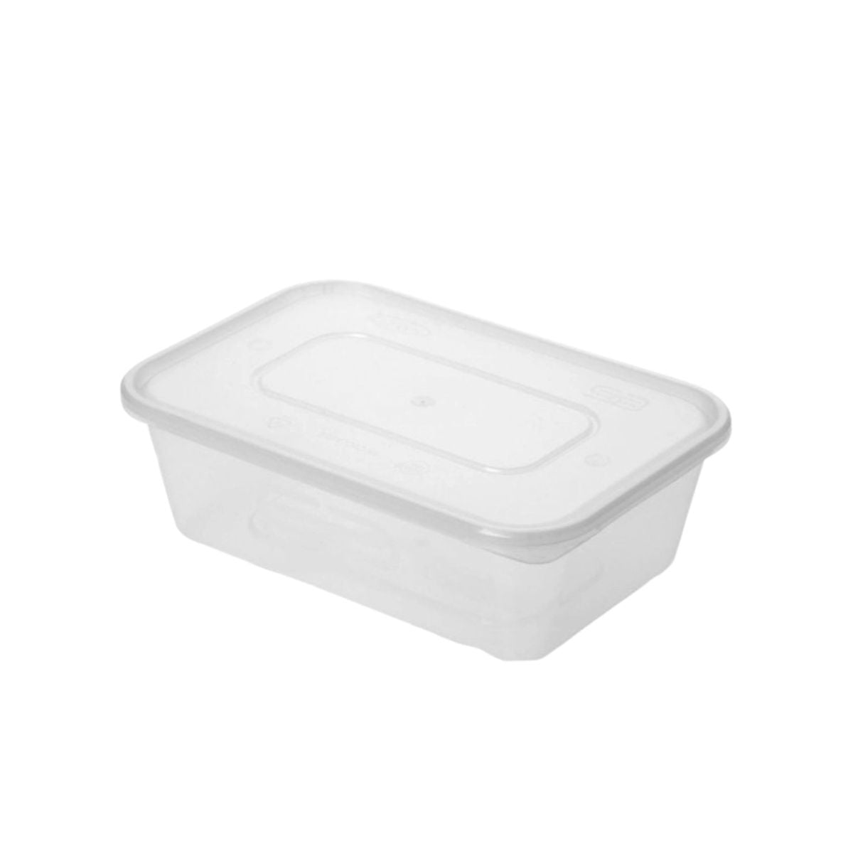 650ml Rectangle Plastic Container - 250 Pieces