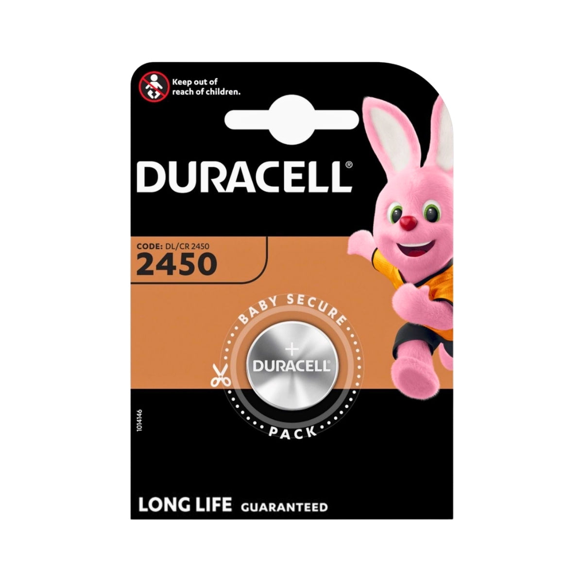 Duracell CR2450 3V Lithium Battery 1pk