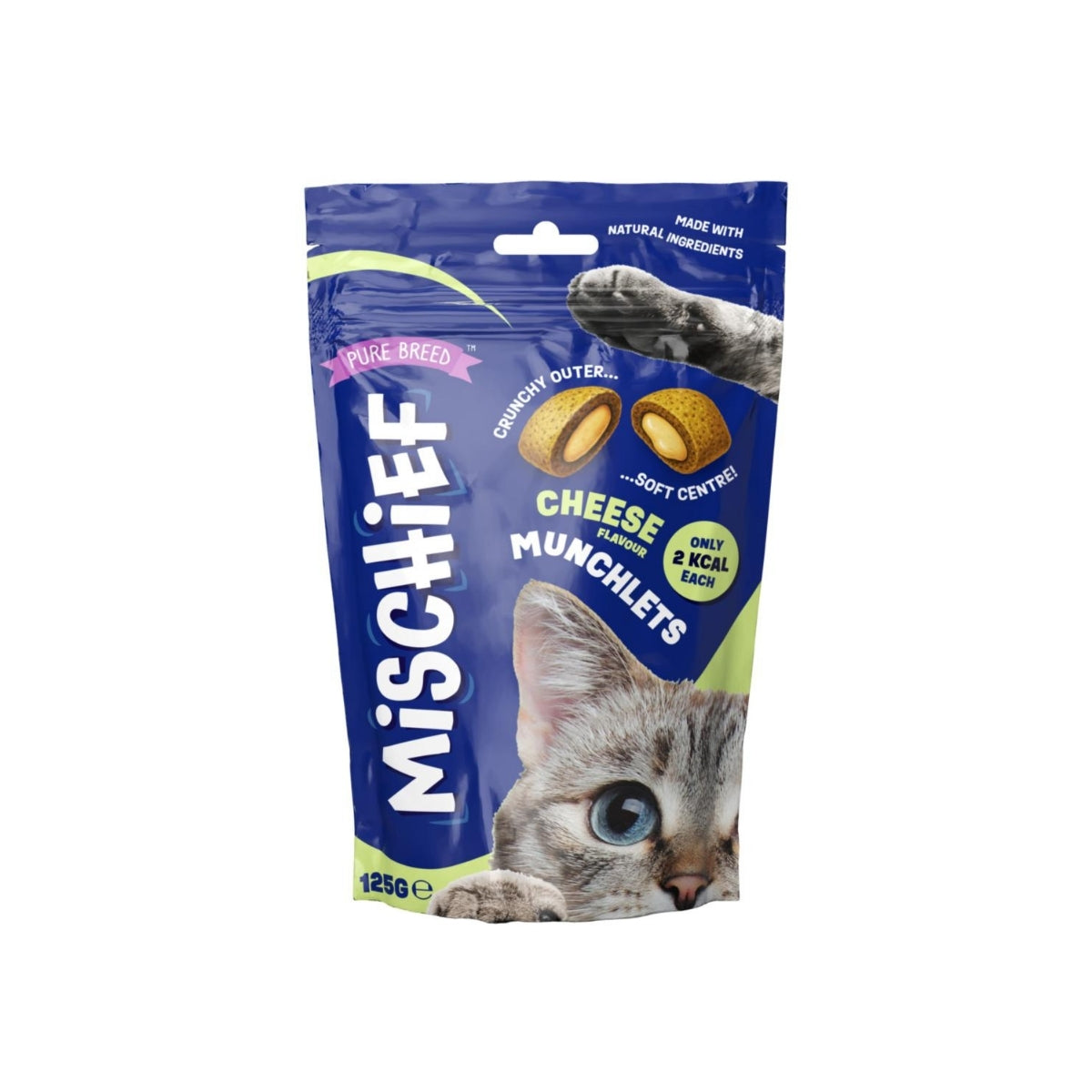 Cheese Flavour Pillow Cat Treats 125g - 12 Units