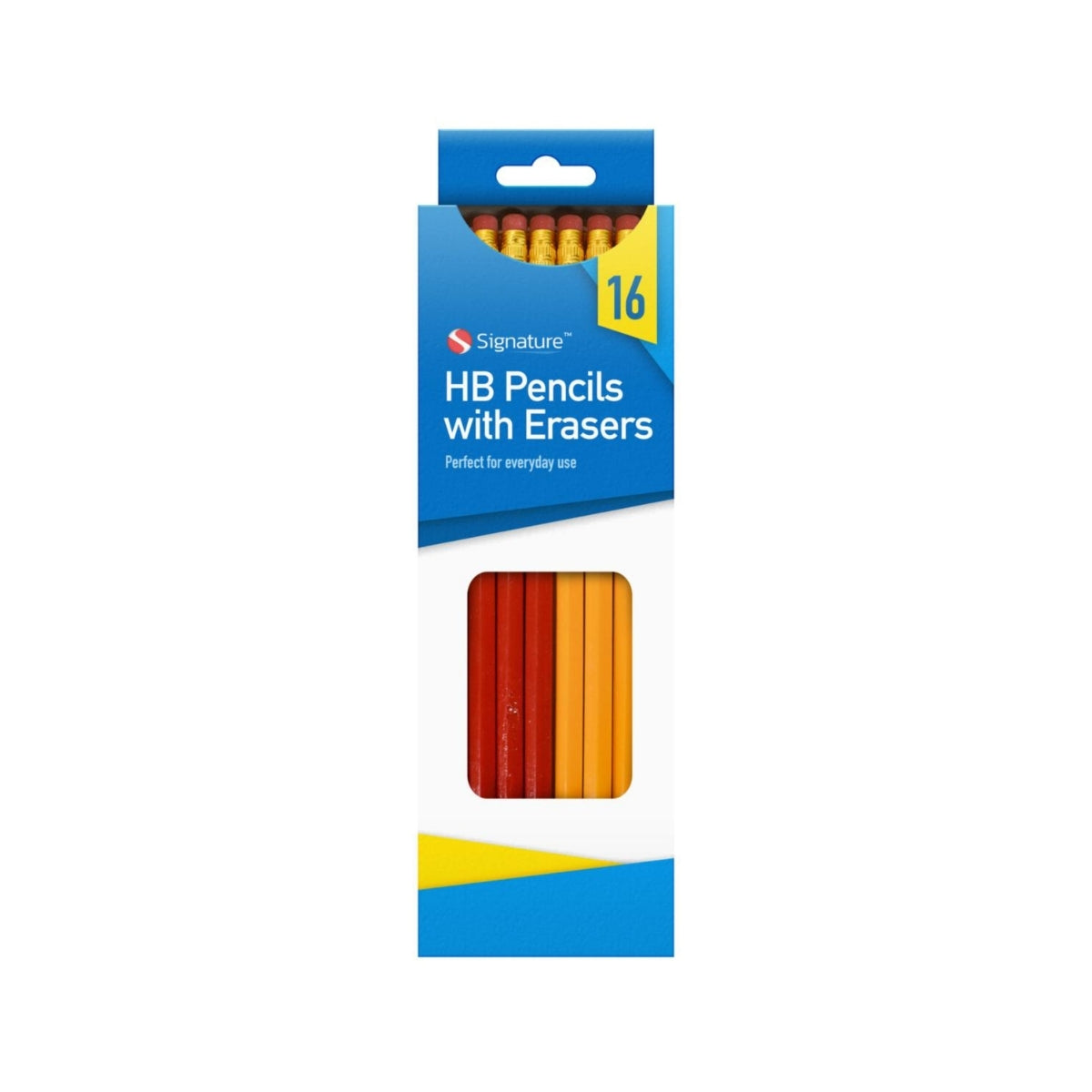 HB Pencils with Erasers 16pk - 12 Units