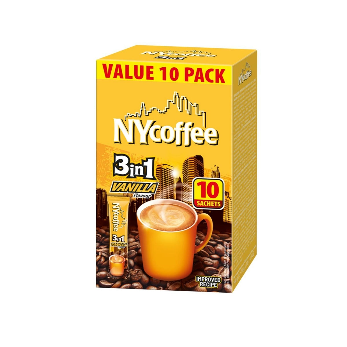 NY Coffee Vanilla Latte 10pk 140g - 10 Units