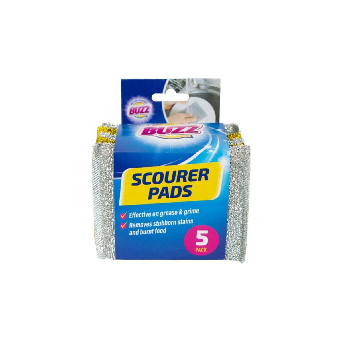 Sponge Filled Scourers 5pk - 12 Units